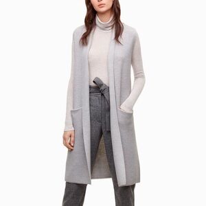 Aritzia WILFRED Olivie Merino Wool Sleeveless Long Cardigan Vest